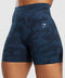 GS | Adapt Camo Seamless Ribbed Shorts - Midnight Blue/Ash Blue